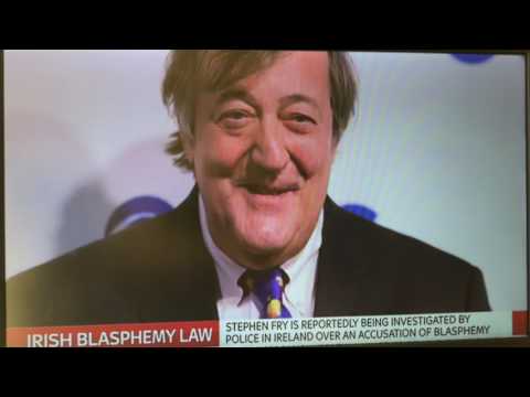 Atheist Ireland's John Hamill on Sky News discussing blaphemy charge against Stephen Fry