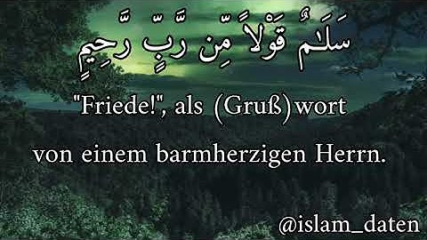Quran: Sura 36 Ya Sin (Yā-Sīn) سورة يس Deutsch