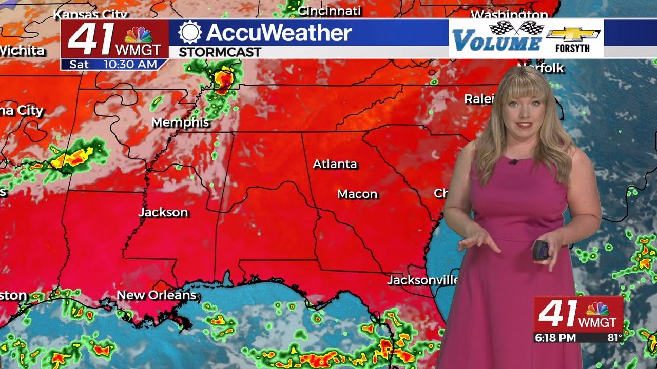 Hot and humid Saturday; Severe storms possible Sunday - YouTube