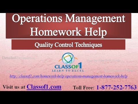 Quality control homework help