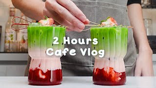 지치고 힘들 땐 음료 ASMR로 힐링해요/주중의 여유로움/2시간 모음2 Hours Vlog/Cafe Vlog/ASMR/Tasty Coffee#438