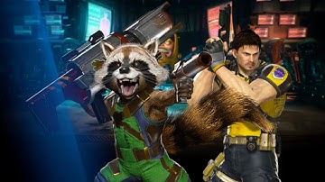 Marvel vs Capcom Infinite: Rocket Raccoon and Chris arcade playthrough