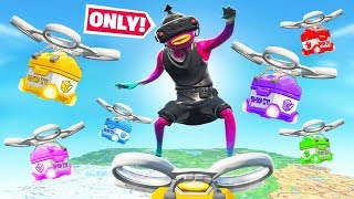 GET LOOT from SUPPLY DRONES *ONLY*! in Ranked Fortnite!