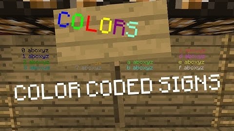 COLOR CODES - Minecraft Mod Showcase