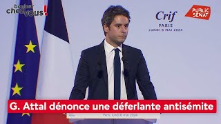 Gabriel Attal dénonce une déferlante antisémite