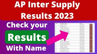 AP Inter Supplementary Results 2023 Name Wise | TS Inter Supply Results 2023 With Name AP Inter Supplementary Results 2023 Name Wise | TS Inter Supply Results 2023 With Name
