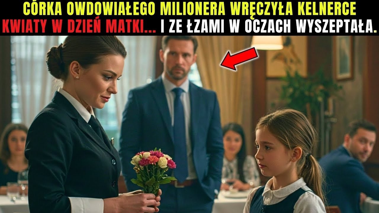 Córka owdowiałego milionera wręczyła kelnerce kwiaty w Dniu Matki… ze łzami w oczach wyszeptała