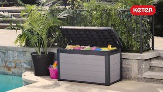 VRENEN Storage box, outdoor, light gray/gray, 613/8x28x365/8/216 gallon -  IKEA