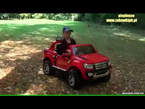 Детский электромобиль Джип M 2764 RS-3 Ford Ranger, автопокраска, красный - дисней.com.ua
