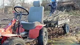 handmade 🚜tractor in work#tractor #lifehacks #handmade