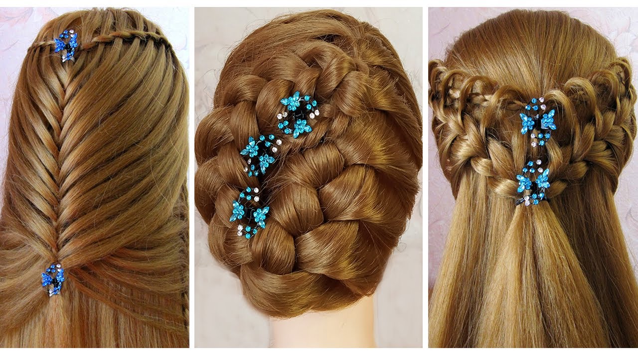 3 Awesome Party Hairstyles | Easy Hairstyles for Outgoing | Coiffures ...