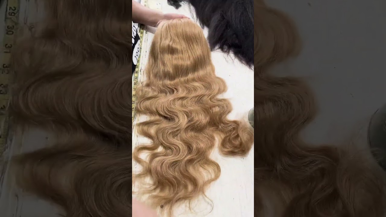 Unveiling the Beauty- Packaging the light brown Wig with Care and Style