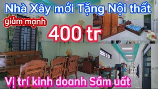 507 🏠 Bán Nhà Đẹp Xây Mới 99% tặng toàn bộ nội thất Gỗ Quý .mặt tiền kinh doanh 7*60*100tcu