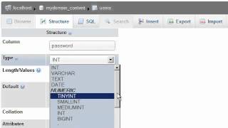 Adding a column to a database table in phpMyAdmin - Hostgator