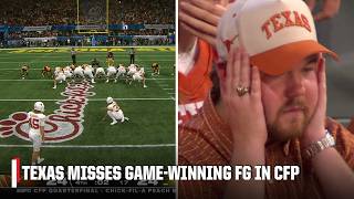 Bert Auburn misses game-winning field goal in CFP Quarterfinal, game goes to OT | ESPN CFB