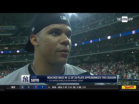 Juan Soto after the Yankees' sweep in Houston
