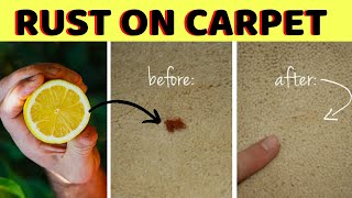 How to Get Rust Stains and Spots Out Of Carpet with Lemon Juice and Vinegar