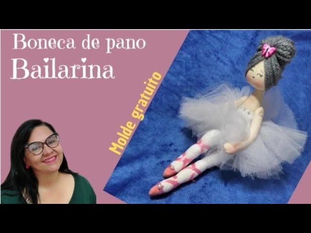 Boneca de Pano Articulada Bailarina Mila