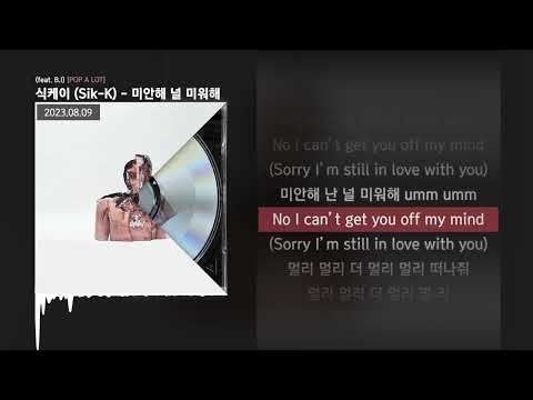 식케이 Sik K 미안해 널 미워해 Sorry I Hate You Feat B I POP A LOT ㅣLyrics 가사