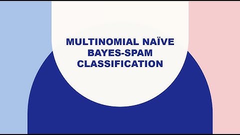Multinomial naïve bayes classification