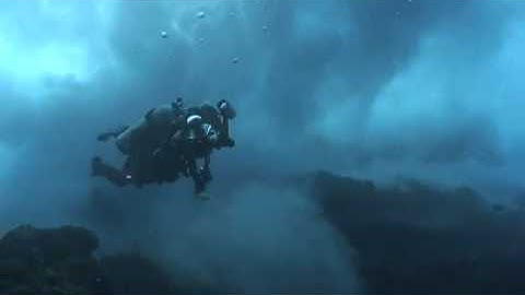 Diver taken in an undertow