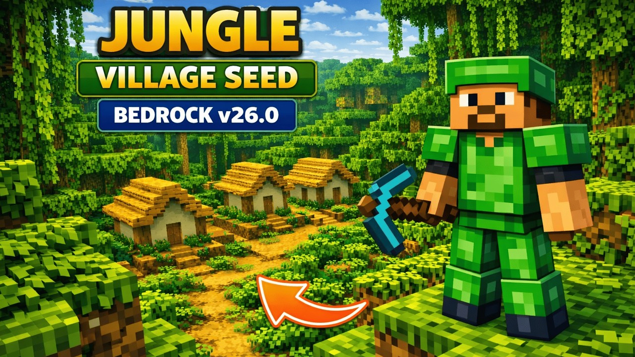 Jungle Village Seeds 🌿🔥 | Minecraft Bedrock v 26.0 - YouTube