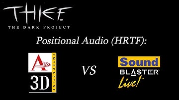 Thief: The Dark Project — Aureal Vortex vs. Sound Blaster Live — 3D Audio/HRTF comparison — A3D/EAX