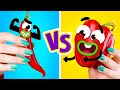 SLIM FRUITS VS CHUBBY VEGGIES. WHO IS THE BEST AND THE STRONGEST? - DOODLAND