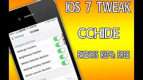 iOS 7 BEST Jailbreak [FREE] Tweak 2014: CCHIDE - Customize Control Center
