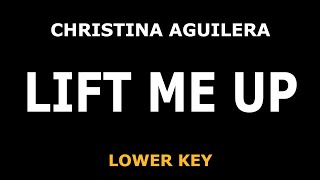 Christina Aguilera - Lift Me Up - Piano Karaoke [LOWER KEY]