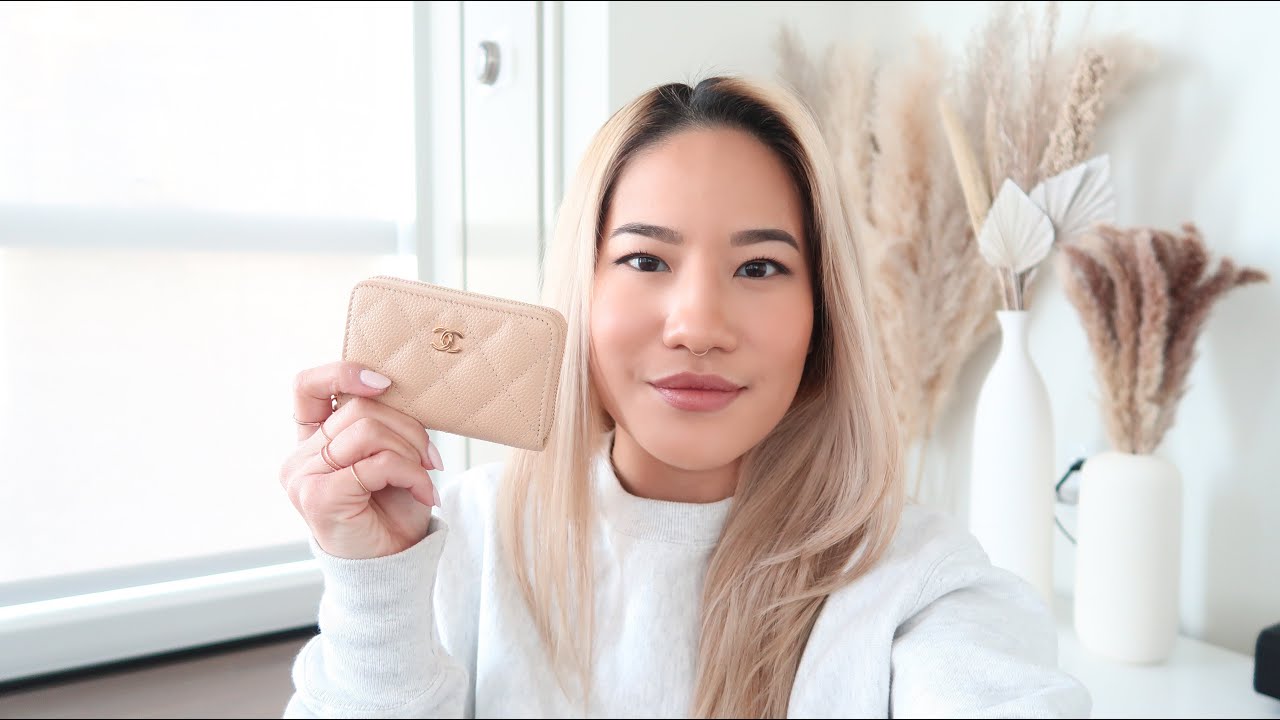 Chanel Beige Card Case Unboxing / Coin Case / Price 