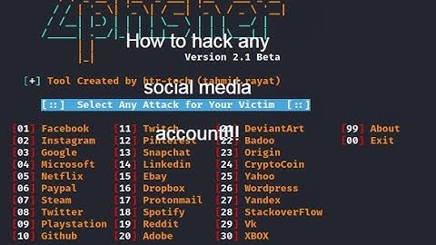 Phishing tool on kali Linux tutorial!