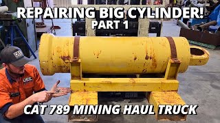 Repairing a BIG Mining Truck Cylinder Barrel | Part 1 | Machining & Welding