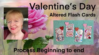 Artist Trading Cards- altered flash cards/playing card process video beginning to end for beginners