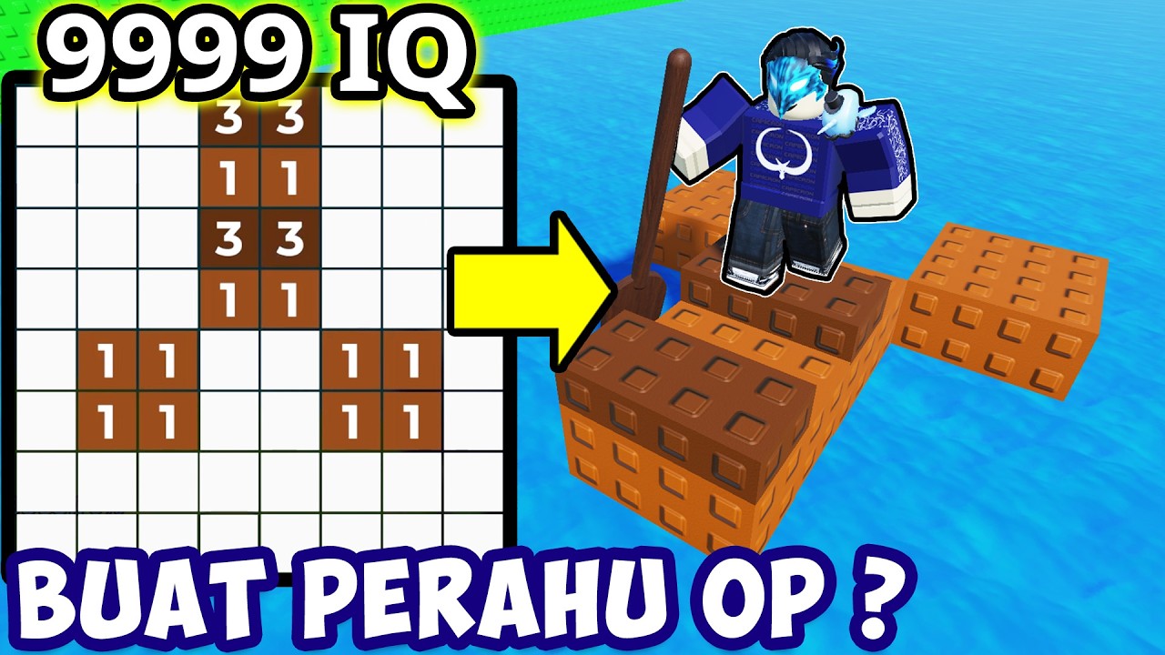 AKU BUAT PERAHU PALING JENIUS DI ROBLOX INI ? | Roblox Draw A Raft and Set Sail Indonesia