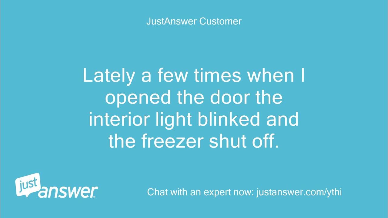 My Kenmore freezer keeps shutting off. When I power it down YouTube