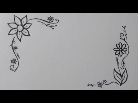 Wonderlijk Decoratief bloemenlijstje tekenen! | Flower doodle - YouTube UV-25