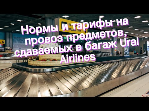 Нормы и тарифы на провоз предметов, сдаваемых в багаж Ural Airlines