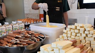 오전부터 밀리는 주문! 부산에서 유명한 모짜렐라 치즈 핫도그 - 부산 송정동핫도그