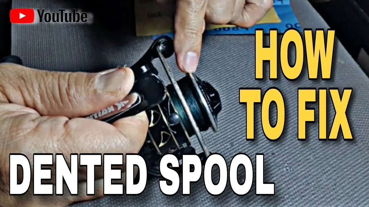 HOW TO FIX FISHING REEL DENTED SPOOL | REEL MAINTENANCE #howto #diy # ...
