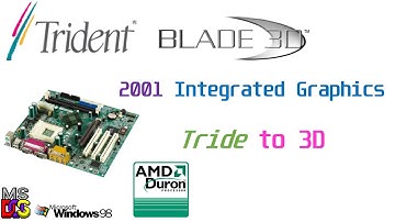 Trident Blade3D IGP - MS-DOS and Windows98SE Integrated Graphics 3D Gaming Test