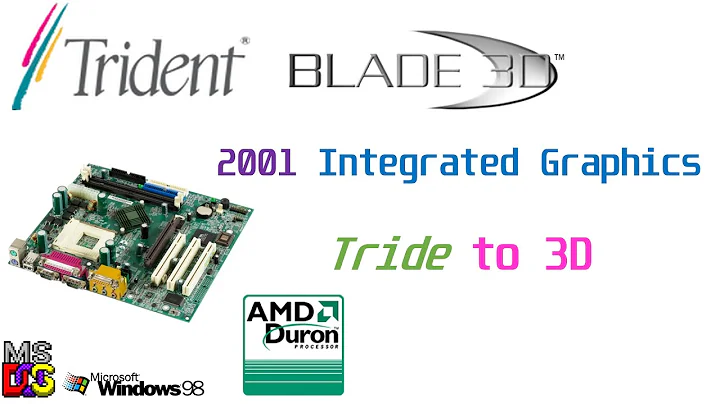 Teste de Jogos 3D com Trident Blade3D IGP no MS-DOS e Windows98SE