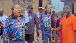 MOMENT ACTRESS TOYIN ABRAHAM VISITED ACTOR IBRAHIM CHATTA IN HIS FILM VILLAGE FOR HER NEW MOVIE