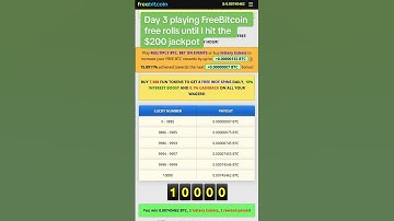 #day3 playing #freebitcoin free rolls until I hit the $200 jackpot🙂 Wanna try? Use referral 5165189
