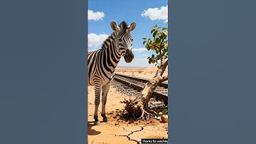 Zebra saved apple tree from drying up by watering it 😭🍎#ai #tree #save #zebra