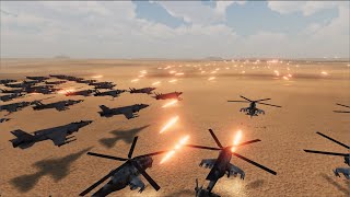 100 Fighter aircrafts VS 50,000 Modern soldiers | Ultimate Epic Battle Simulator 2