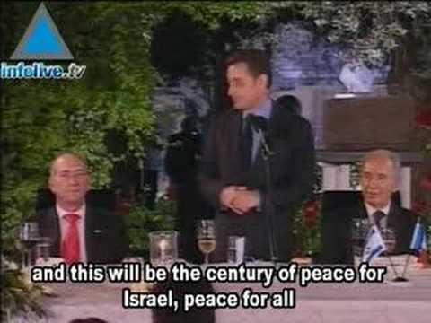 Partying With Peres - French President Sarkozy & H...