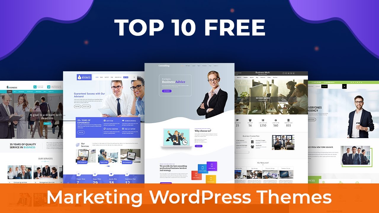 template wordpress ฟรี  New 2022  Top 10 Free Marketing WordPress Themes 2020 | Best WordPress Themes For Your Online Business