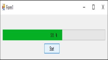 C# Tutorial - Custom Progress Bar with Percentage C#.Net Winforms Application | FoxLearn