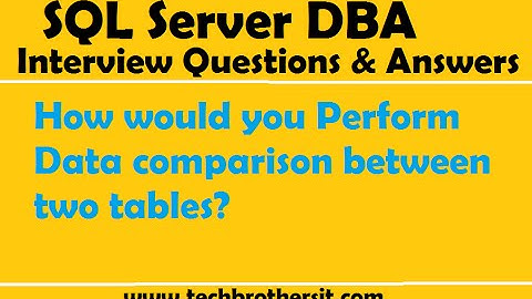 How would you Perform Data comparison between two tables  | SQL Server Interview
